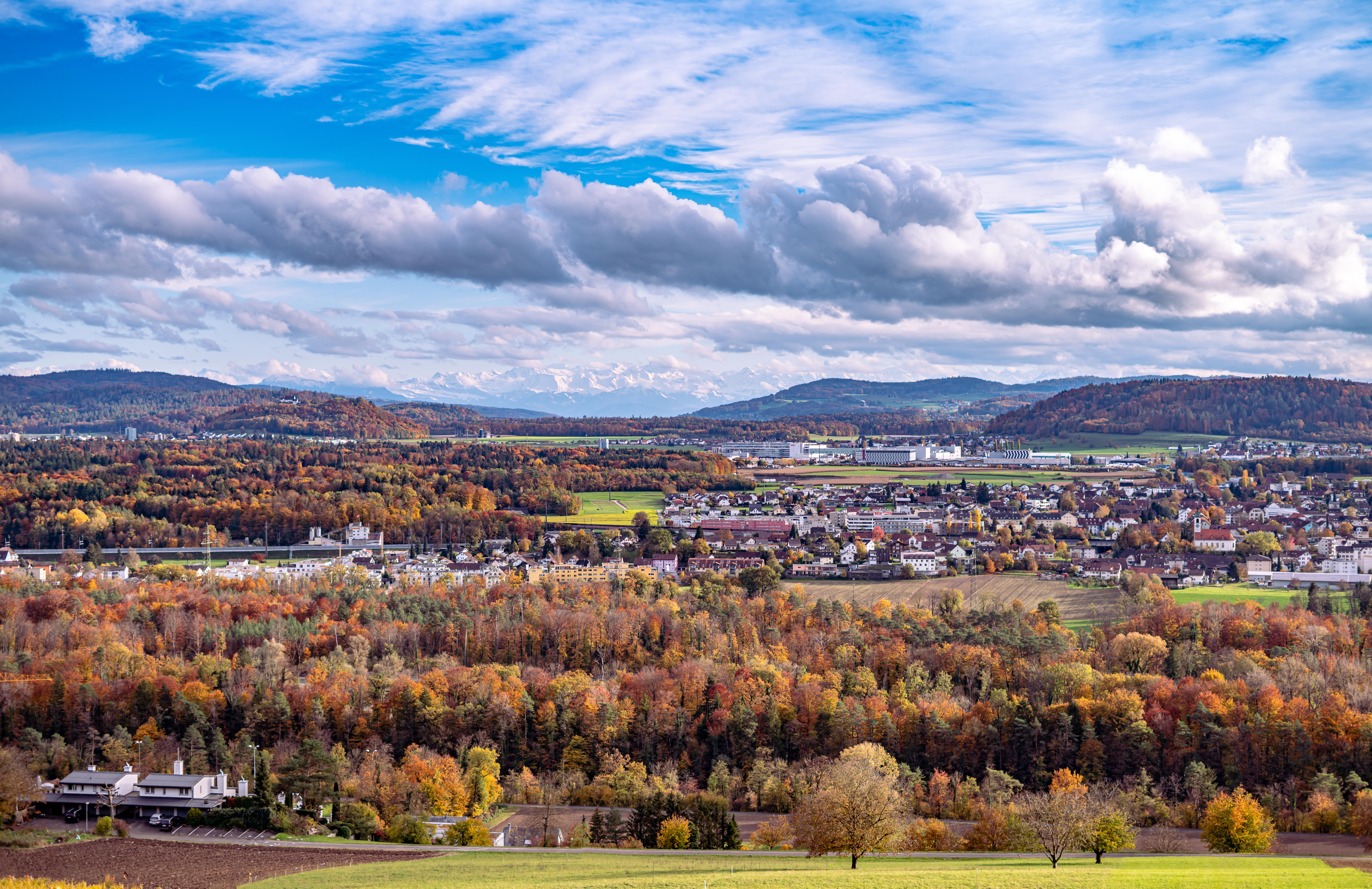 Autumn view from Auenstein - View from a place close to Auenstein. 