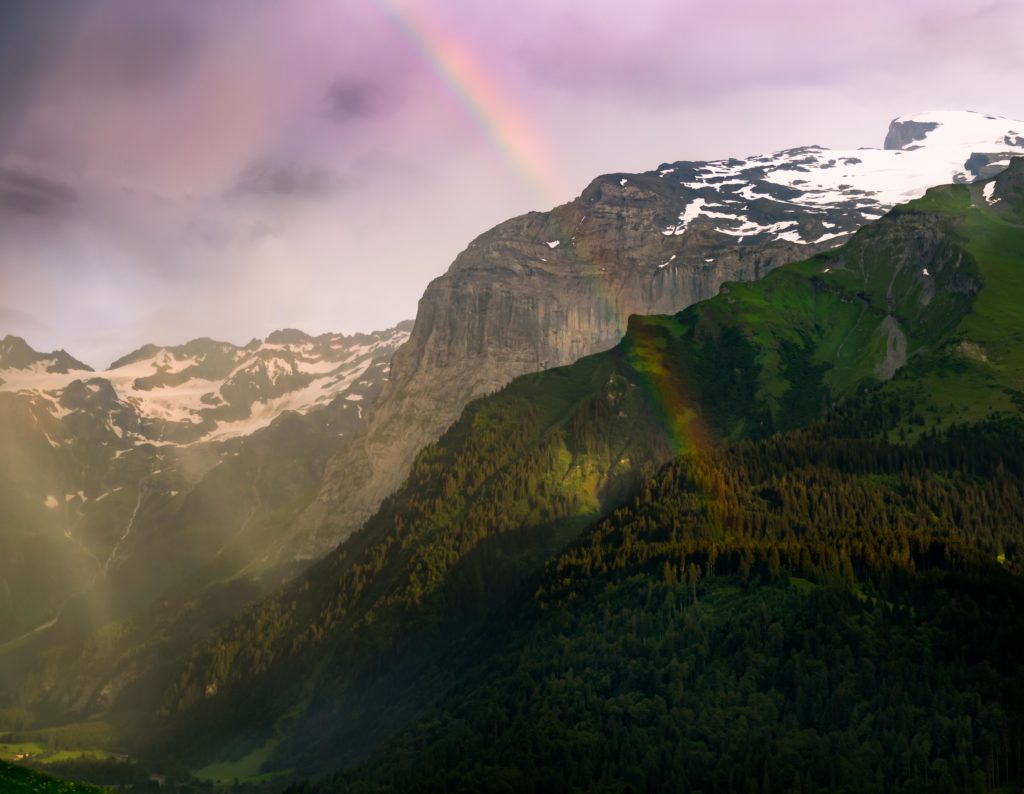 Rainbow and Mountains