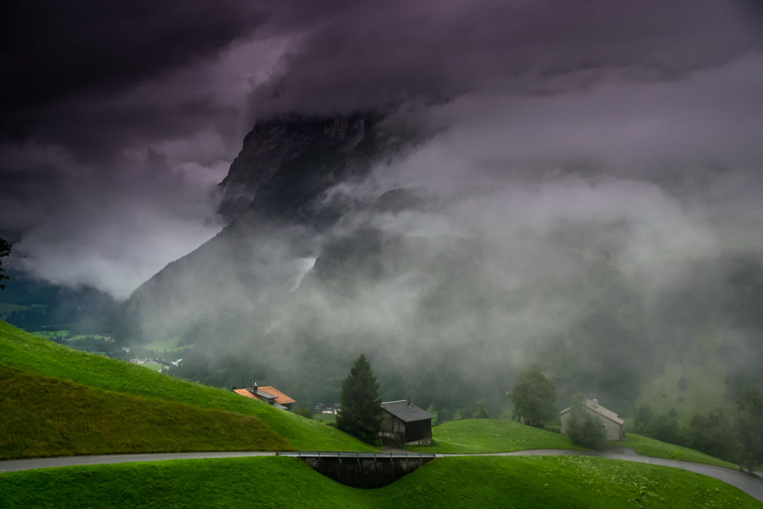 Atmospheric day in Engelberg - Photograph taken in Engelberg, on a day with a constantly changing weather situation. 