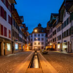Aarau Downtown Street - Night View