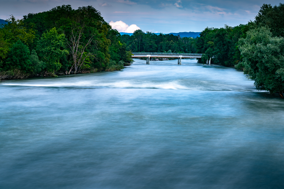 Floodwater - Long time exposure taken after days of rainfall, featuring the Aare in Switzerland, Aargau. 