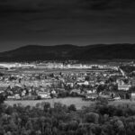 Auenstein Night View - Black and White